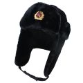 OIMG Brand New Winter Warm Russian Men Bomber Hats Ushanka Leather Bomber Soviet Soldier Winter Shearling. 