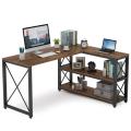 L Shaped Desk with Storage Shelves Corner Computer Desk PC Laptop Study Table (customised). 