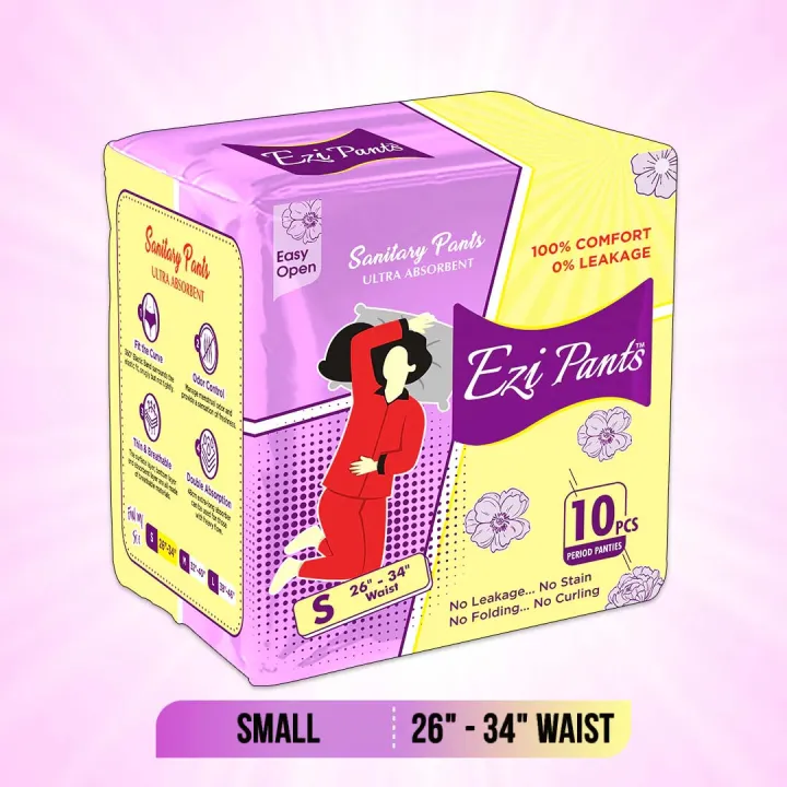 Ezi%20-%20Pants%20(Sanitary%20Pads)%20Pack%20of%2010%20Ultra%20Absorbent%20Protection%20upto%2012%20hours%20-%20Image%203