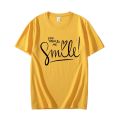 T Shirt For Girls new and stylish design smile Print Summer Wear Round Neck Half Sleeves Shirt. 