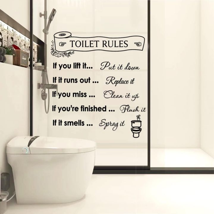 SmileArt%20Toilet%20Rules%20Wall%20Quotes%20Design%20Bathroom%20Rules%20Wall%20Decals%20Sayings%20TOILET%20RULES%20Removable%20Stickers%20Toilet%20Art%20Quote%20Sticker%20for%20Bathroom%20Hotel%20Bar%20Restroom%20Home%20Decor%20-%20Image%203