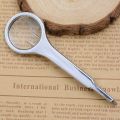 【FUN LIVE】 Portable Size Multifunctional 10X Magnifier Stainless Steel Magnifying Glass With Tweezer Handheld Repairing Loupe Tool. 