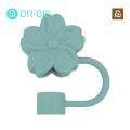 Fly Protection for Straws 10mm Peach Blossom Silicone Straw Cover Cap Keep Straws Clean Safe On-the-go Perfect for Food-grade Silicone Cover. 