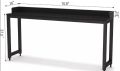 Tribesigns Overbed Table with Wheels, Unadjustable Queen Size Mobile Desk with Heavy-Duty Metal Legs, Height Can't Adjust (Black). 