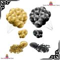 Happy Birthday Golden & Black Theme Set Including Birthday Foil Balloon, 30 Balloons and Star Balloons For Birthday Decoration and Celebrations. 