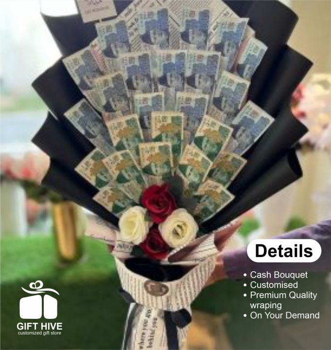 cash bouquet, Money bouquet, customised cash bouquet gift,