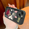 For Redmi A3 Back Cover Cartoon Tom Jerry Pattern Mobile Cover Soft Square Ladder Silicone Phone Case. 
