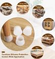 Pack of 4 Anti-Noise Furniture Silicone Protective Cover Furniture Table Leg Cover Chair Leg Cap Silicone Floor Protection Pad, Non-Slip Bottom Anti-Scratch and No Trace Noise. 