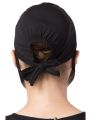 Plain Black Inner Caps for Hijab - Comfortable Muslim Scarf Cap, Black. 