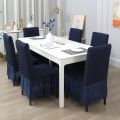 The Royal Bedding Chair cover Frilled Dining Chair Cover Protect Expensive Furniture best for home décor Pack Of 4 and 6. 