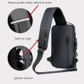 Bagzillas: Men's Anti-theft Waterproof Cross body Bag For Girls Cross Body Bag For Men Chest Shoulder Messenger Backpack USB Port With Num Lock Crossbody Bag. 