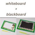 White Board+Black Board Ssize 8''x 6''Metal Solid material,New with thin border  Premium Quality . 