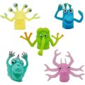 【FUN LIVE】 5PCS Colorful Rubber Monster Finger Puppets Fun Little Finger Monsters Soft Rubber Toys Puppets For Party Favors Bath Toys. 