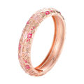Women's Bracelets Set Bangle On Hand Hinge Enamel Cloisonne Bangles For Women Pink Vintage Birthday Gift For Mother. 