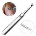 Cuticle Pusher Trimmer,V-shaped Fork Nail Cleaner,Professional Grade Stainless Steel Cuticle Remover Cutter Peeler Scraper,Durable Manicure Pedicure Nail Art Tool for Fingernails and Toenails. 