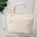 Japanese simple original ecological cotton canvas tote bag small solid color hand bag lunch box bag lunch bag lunch bag. 