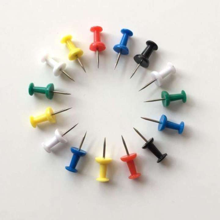 Push Pin Thumb Pin transparent plastic box with thumbtacks 50 PC