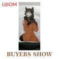 UJIOM for Furry Big Tits Wolf Female Wall Stickers Bedroom Waterproof Decals Living Room Trunk Wardrobe Bathroom Stickers. 