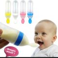 Baby Spoon Feeder - 90ml Silicone Baby Feeding Bottle With Spoon Newborn Infant Squeeze Spoon Toddler Food Supplement Rice Cereal Bottle Milk Feeder. 