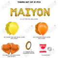 Maiyou Foil Balloon Garland Theme Collection For Parties Decoration Maiyuo, Haldi, Ubtain, Raj jaga Event & Function Decor Party Supplies & Items Photo Booth Prop Wall Decoration, Yellow, Black, Green, Orange, Silver Balloons : gLJLrfLU, ldqtloNv. 