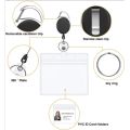 Transparent Staff Work Card Holder with Neck Strap Retractable Clip Badge Reel Employee's Card Cover Case Lanyard ID Name Card. 