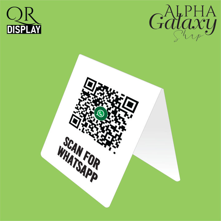 QR Code Display Hood, Acrylic QR Stand, QR Display for Shops, Brand Representative QR Holder, Triangle QR Code Stand, Compact QR Code Display, Pakistan Market QR Display, Alpha Galaxy Shop, Laser Cut QR Code Stand.