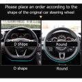 carbon fiber leather steering wheel cover KIA K5 k3 K2 Sportage Picanto Rio Soren（model：Round black+sport）. 