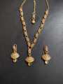 Light Weight Artificial Gold Necklace Set With Earrings For Beautiful Girls & Woman. 
