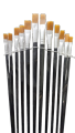 12pcs Drawing Paint Painting Brush Set Wooden Flat paint brush set- sizes 1 to 12#. 