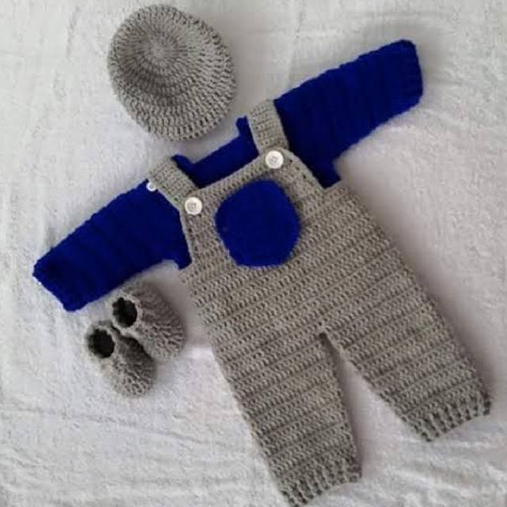 winter baby dress/ crochet baby dress set for boys/ handmade baby
