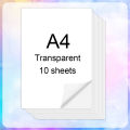 10 Sheets Holographic Paper A4 Vinyl Sticker Printable Label Self Adhesive Paper Sticker Waterproof Laser Color for Inkjet Print. 