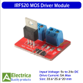 IRF520 MOSFET Driver Module 5-24v 5A Motor Speed Controller For Arduino DIY Projects by Electrica. 