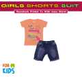 Verdrobe - Stylish & Fancy Printed T-shirt With Jeans Short Baby & Girls. 