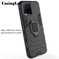 Casinglee For VIVO Y21 Case Shockproof Armor Stand with Holder Car Magnetic Ring Back Cover For VIVO Y21 Phone cases For girls and Boys. 