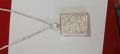 Plain Rectangle Pure Silver Taweez Locket Necklace(Holy Quran Shape ) made Pure silver.. 