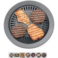 Kitchen + Home Stove Top Smokeless Grill Indoor BBQ, Stainless Steel with Double Coated Non Stick Surface. 
