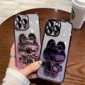 For Itel A70 / Itel P40 / Itel S23 Back Cover with Cute Rabbit Makeup Mirror Stand Luxury Slim Gradient Plating Glitter Girls Phone Case Clear Soft Silicone Protective Cases Pouch. 
