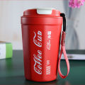 Coca-Cola Coffee Cup 304 Stainless Steel Vacuum Insulation Cup Car Accompanying Cup Portable Rope Water Cup. 