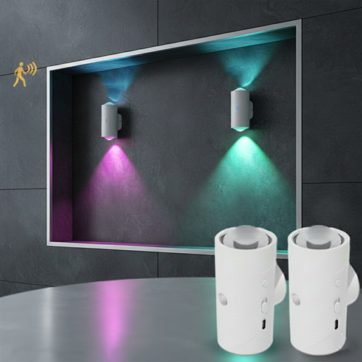 Motion Sensor LED Wall Light Rechargeable Night Light in multi-colour ...