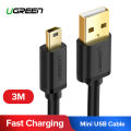 UGREEN Mini USB Cable USB 2.0 Type A to Mini B Cable Male Cord for GoPro Hero 3+ Hero HD PS3 Controller Phones MP3 Players etc. 