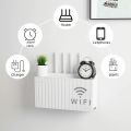 WiFi Router Holder for Wall – Wall Mounted Router Stand, WiFi Storage Box, Modem Shelf Organizer with Cable Management – Durable ABS WiFi Holder for Home, Office & Smart Devices. 