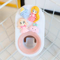 Kids Toothpaste Dispenser Toothbrush Holder Bathroom Toothpaste Squeezer Baby Automatic Cartoon Automatic Toothpaste Squeezing Handy Tool Case Wall-Mounted Kit. 