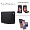 Oxford Cloth Folding Phone Bag Pouch For Samsung Galaxy Z Flip 4 3 2 5G SM F7070/F7110 Motorola Razr 5G Case Belt Clip Waist Bag. 