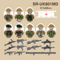 DIY WW2 Infantry Military Soldiers Medical Corp War Army Mini Gun s Model Building Block Brick Children Kids Children Toys. 