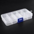 box with compartments-1 x 10 Compartment Plastic Storage Box-Transparent. 