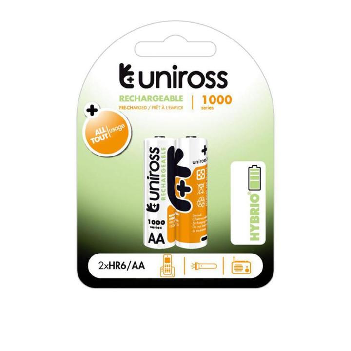 Uniross 1.5V Device Supported HYBRIO - 1000mAh Ni-Mh - AA - Rechargeable Batteries Best For Toys and AA Demanding