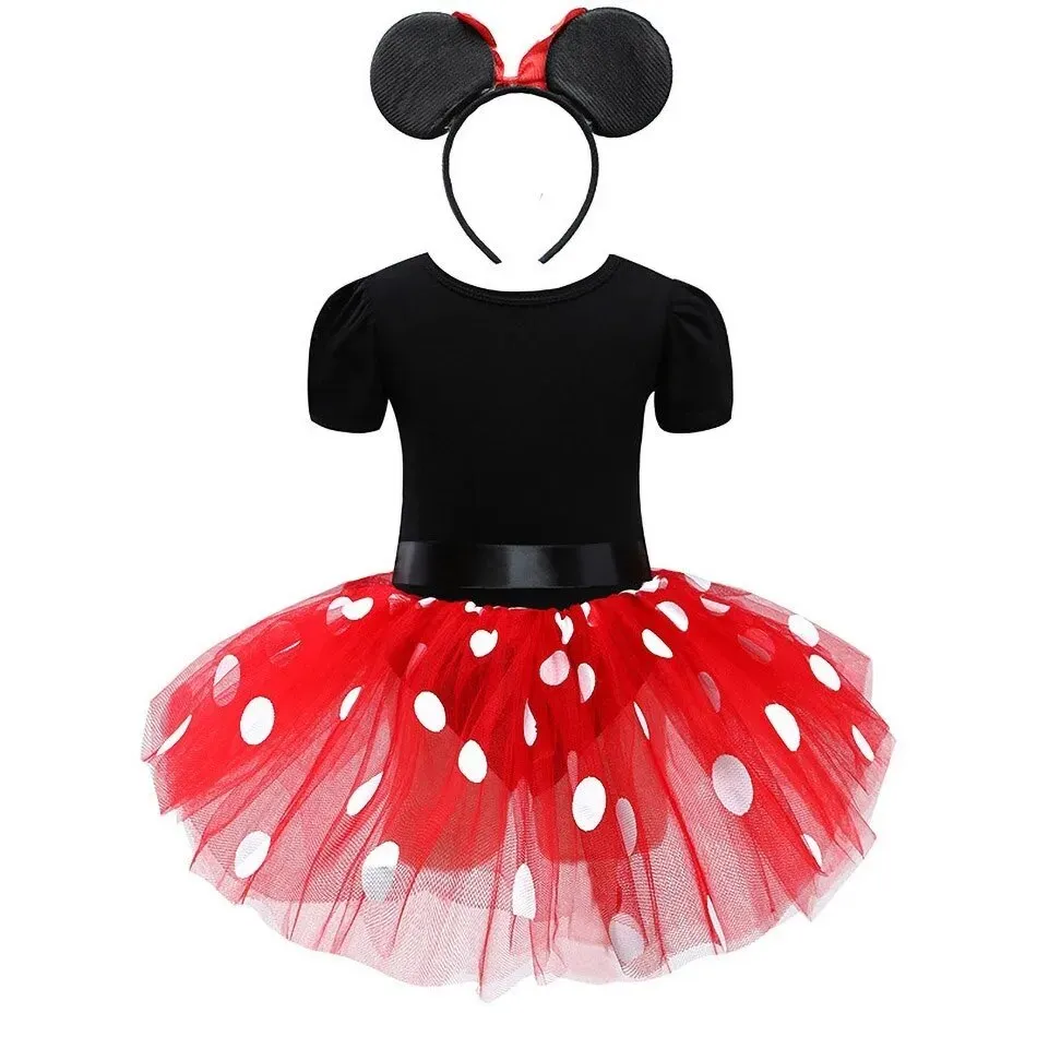 Girls Mickey Minnie Cartoon Mouse Princess Dress Kids Birthday Party Cute Funny Costume Children 1 2 3 4 5 6 Years Old Clothes