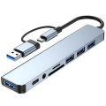 usb type c docking station hub seven or eight in one laptop tablet phone converter usb hub. 
