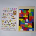 Wooden Tangram Puzzles for Kids  Wooden Intelligence Puzzle Bricks / Colourful Wooden Bricks Puzzle For Kids. 