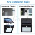 Outdoor Lighting Sensor Solar Wall light 30 LED Solar Lights with Separable Solar Panel Waterproof Solar Powered Motion Sensor Light Wireless Security Lights Outside Wall Lamp for Driveway Patio Garden Path. 